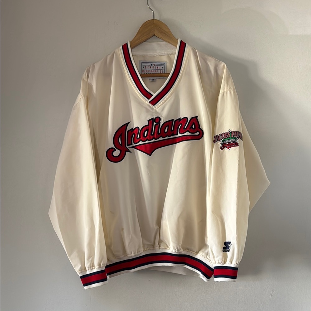 Vintage Cleveland Indians Pullover Jacket / Starter / Jacobs Field / Medium